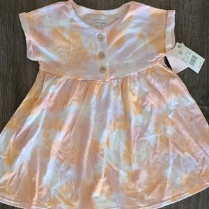 Grayson Mini Toddler Girls' Tie-Dye Henley Knit Dress - Pink